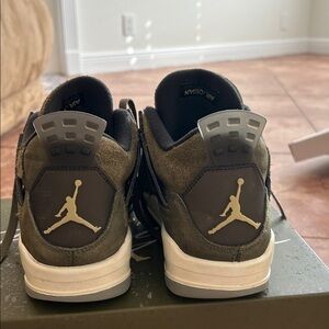 Jordan 4 retro Olive and Black Sneakers